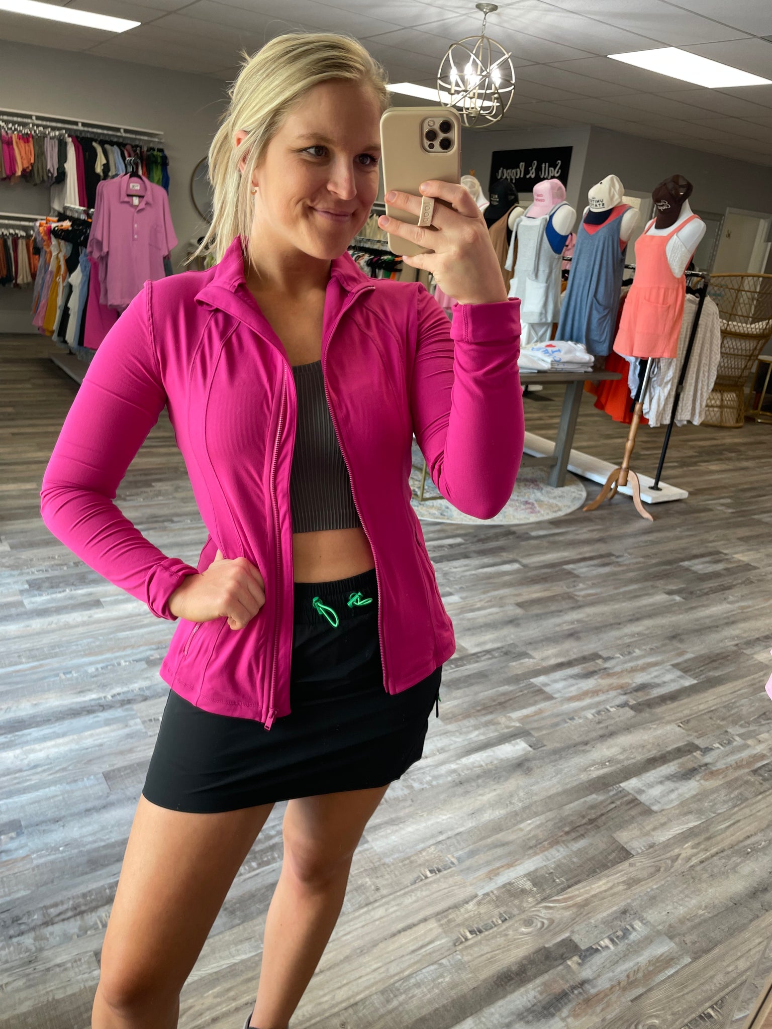 Full zip 2025 anorak pink