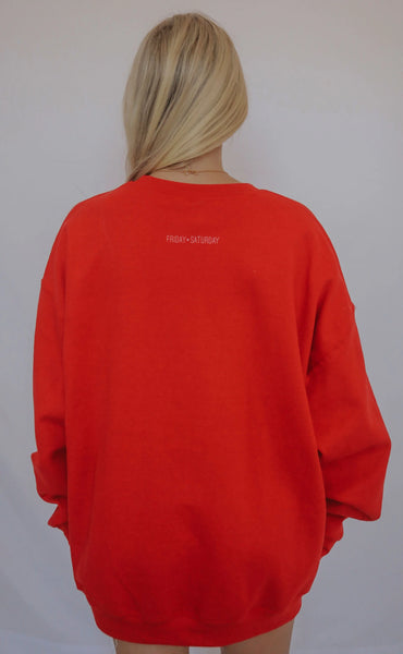 Merry Collegiate Sweatshirt - Red