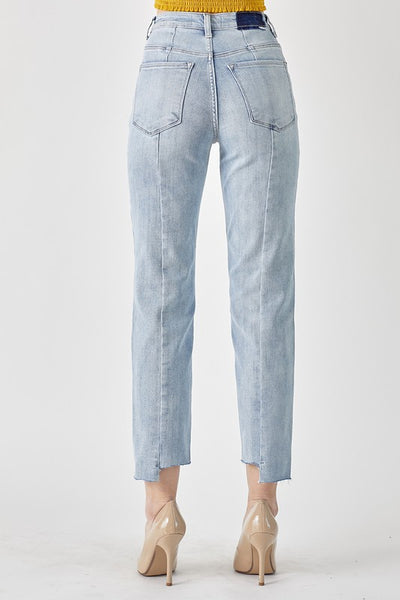 High Rise Straight Jeans - Light Wash