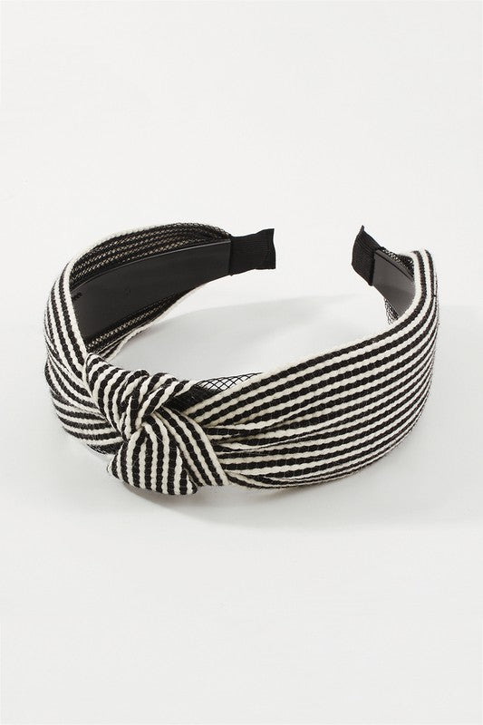 Striped Topknot Headband