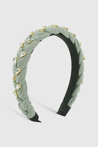 Shiny Braided Rhinestone Headband