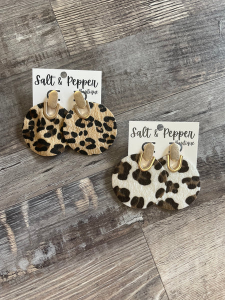 Animal Print Disc Earring