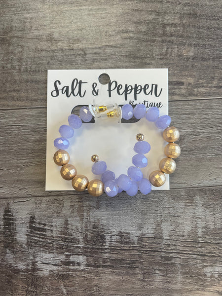 Glass & Gold Ball Hoops