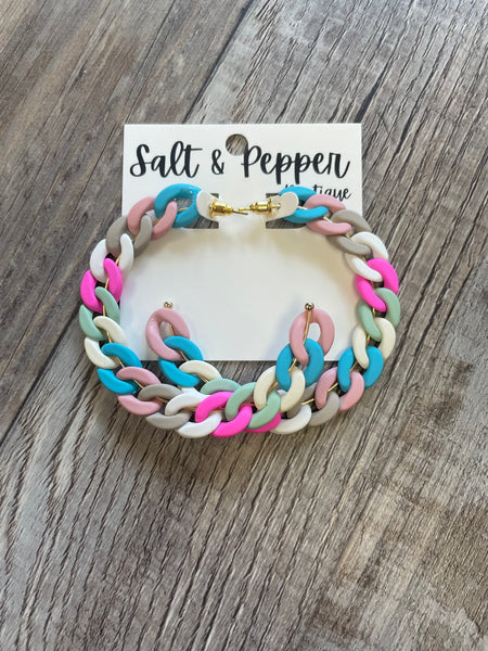 Flat Chain Hoops