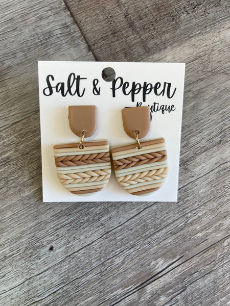 Clay Knitting Earring