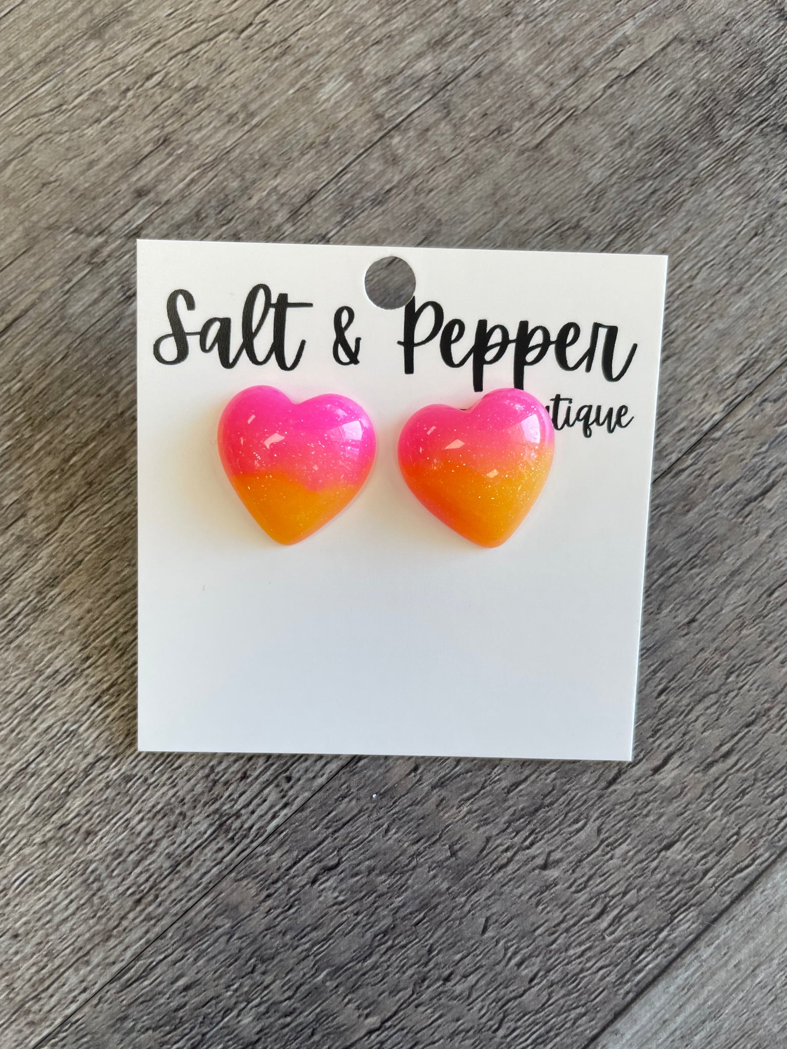 Acrylic Two Tone Hearts