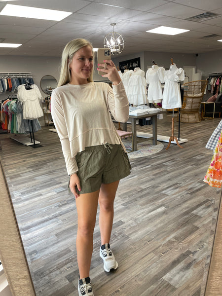 Layer Long Sleeve Top - Sand