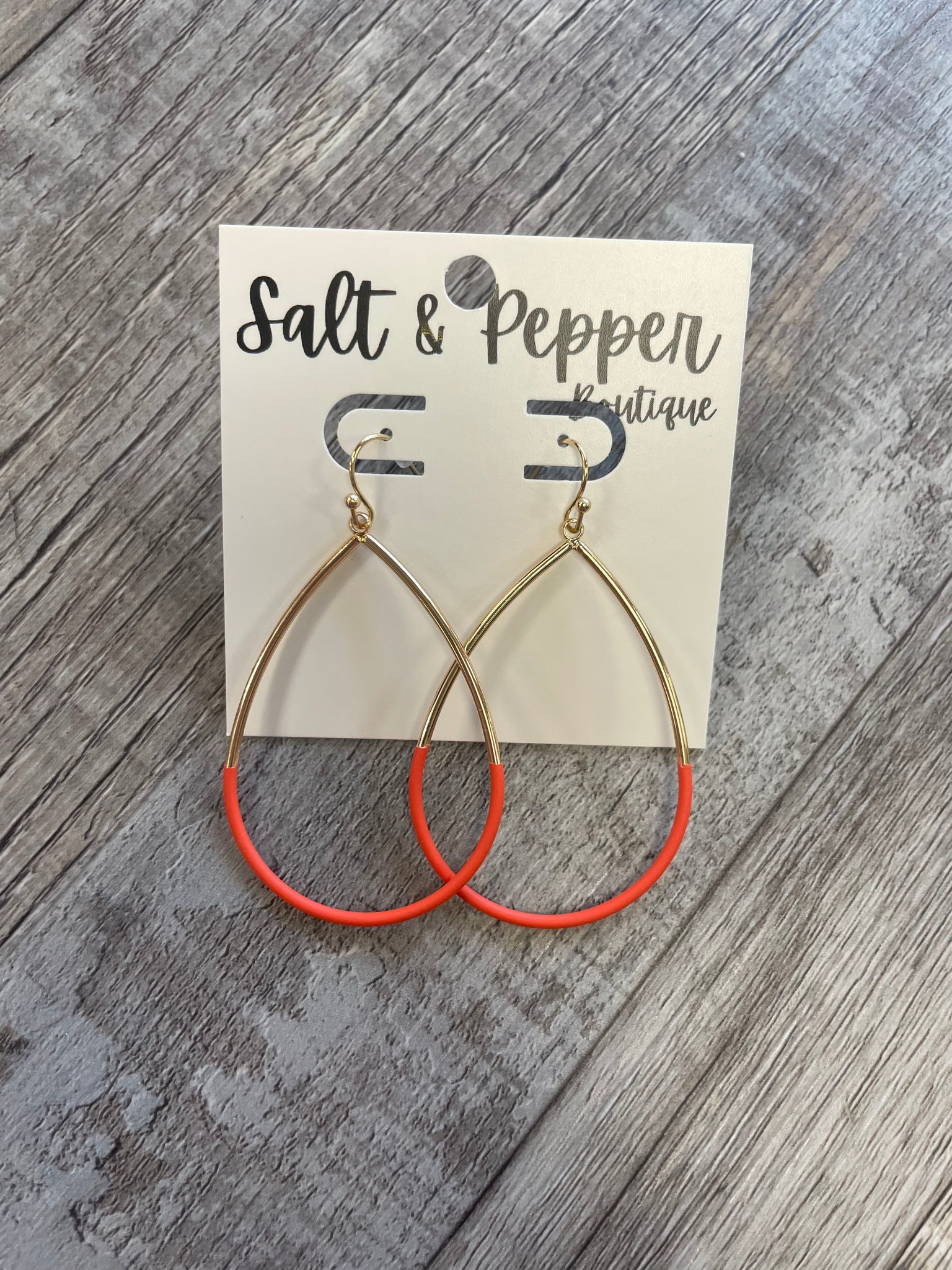 Half Coated Teardrop Earring