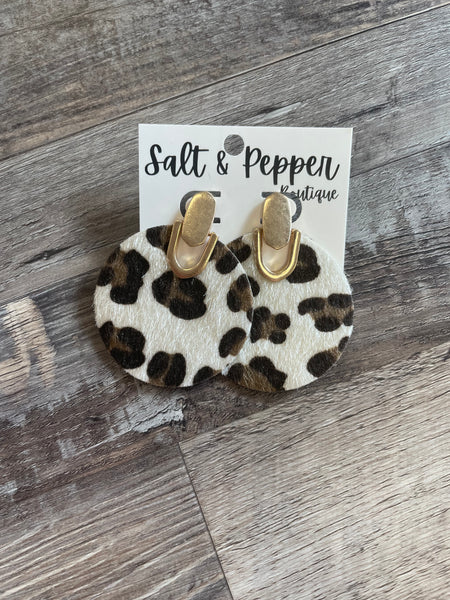 Animal Print Disc Earring
