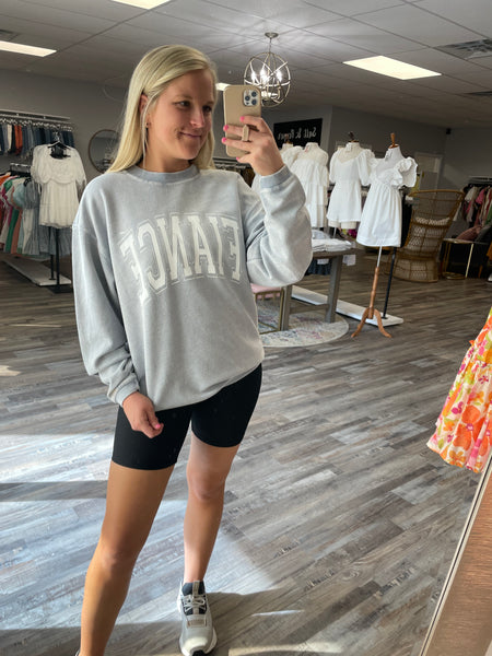 Fiance Corded Crew - Light Blue
