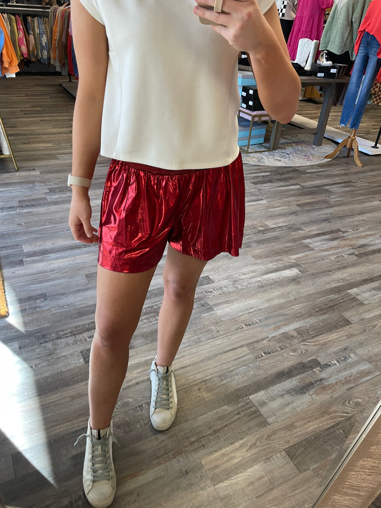 Red sales sparkle shorts