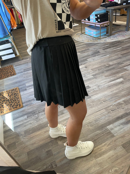 Pleated Active Skort - Black