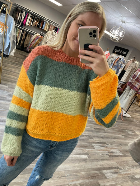 Multi Color Knitted Sweater - Desert