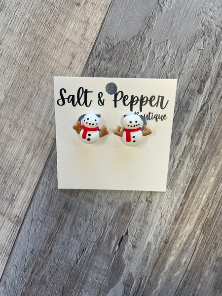 Christmas Clay Stud Earring