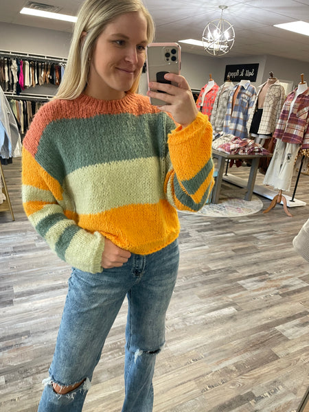 Multi Color Knitted Sweater - Desert