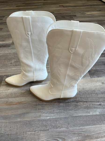 Cowboy Tall Boot - White