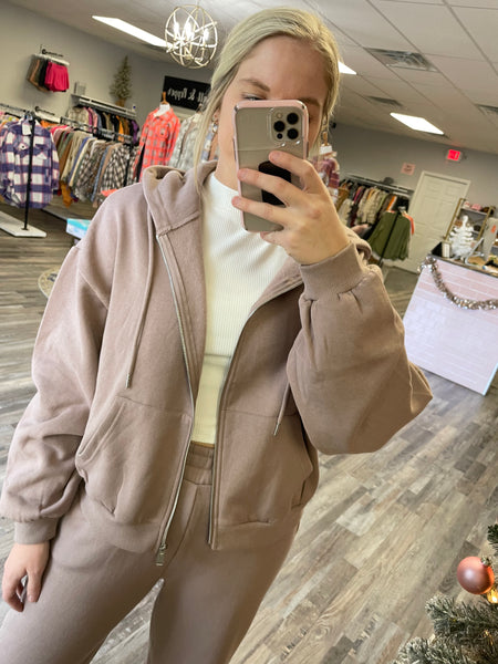 Oversized Lounge Hoodie - Rosy Brown
