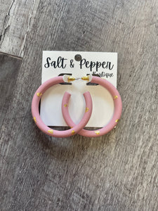 Gold Dot Paint Hoops