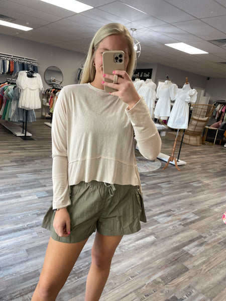 Layer Long Sleeve Top - Sand