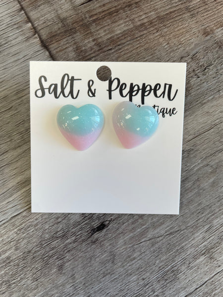 Acrylic Two Tone Hearts