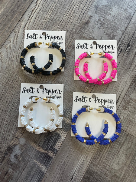 Square Bead Circle Hoop
