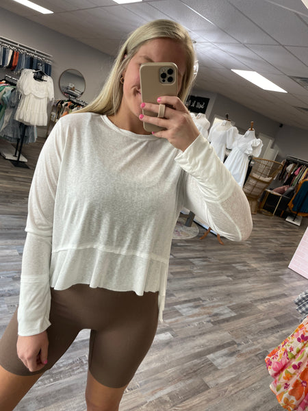Layer Long Sleeve Top - White
