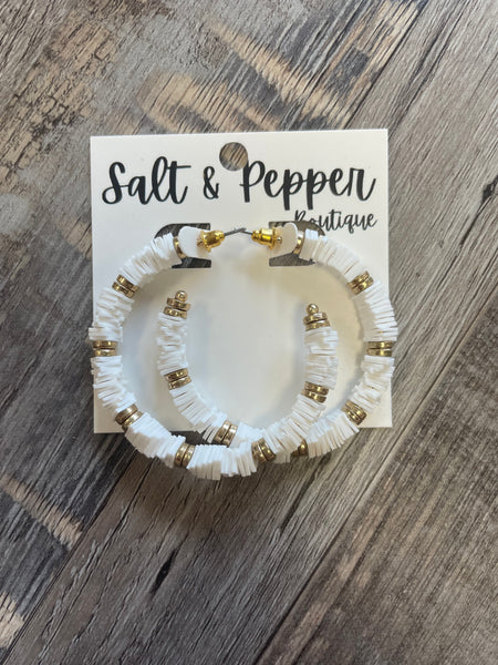 Square Bead Circle Hoop
