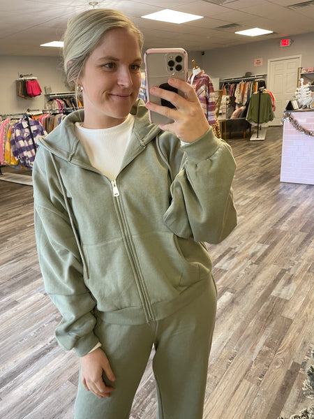 Oversized Lounge Hoodie - Sage