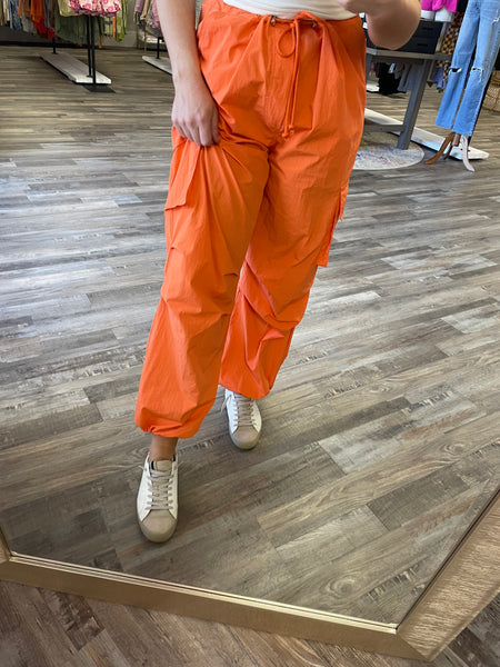 Cargo Parachute Pants - Orange