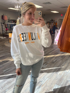Multi Vols Crew Sweatshirt - White